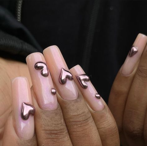 Short Maximalist Nails, Maquillage On Fleek, Dope Nail Designs, Fire Nails, Funky Nails, Chic Nails, Dope Nails, Manicure E Pedicure, Chrome Nails