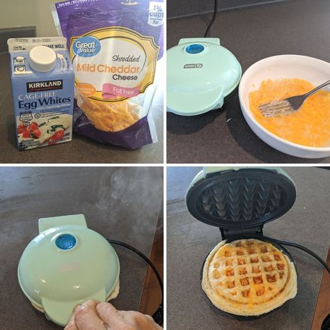 Chaffles Low Calorie, Egg In Mini Waffle Maker, Egg White Chaffle Recipes, Egg In Waffle Maker, Egg Chaffle Recipes, Egg White Chaffle, Low Calorie Chaffle, Waffle Recipe With Egg Whites, Egg White Waffles