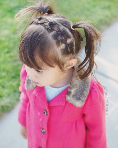 Baby Hairstyles Girl, Topsy Tail Hairstyles, Short Asymmetrical Hairstyles, Tail Hairstyles, Faux Braids, Topsy Tail, Daughter Hairstyles, Hairstyles Girl, Tail Hairstyle