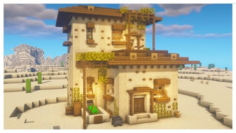 Minecraft Desert Village, Minecraft Desert House, Minecraft Home, Minecraft Beach House, Minecraft Desert, Desert Village, Houses Blueprints, Cute Minecraft, Sand House