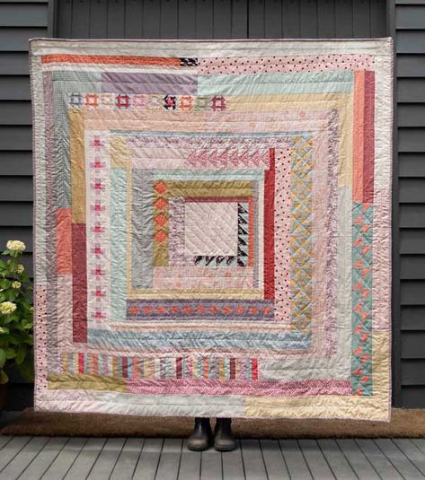 Quilts Ideas Patterns, Daylesford Quilt, Jen Kingwell, Medallion Quilt, Scrap Quilt Patterns, Log Cabin Quilts, Log Cabin Quilt, Strip Quilts, Scrappy Quilt