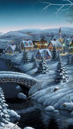 Christmas Village Wallpaper, Phone Wallpaper Christmas, Village Wallpaper, November Wallpaper, Winter Iphone, Iphone Wallpaper Winter, Halloween Wallpaper Backgrounds, Wallpaper Christmas, Christmas Landscape