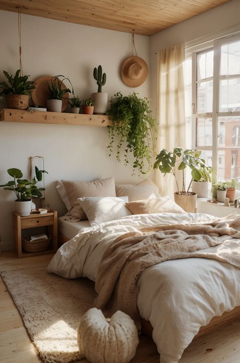 Bedroom Neutral Tones, Couch In Bedroom, Cozy Minimal Bedroom, Wood Living Room Decor, Bedroom Neutral, Dorm Style, Zen Room, Scandinavian Bedroom, Neutral Living Room