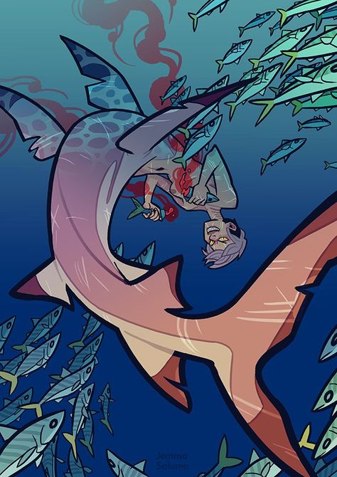 Great White Shark Mermaid, Shark Merman Oc, Merman Shark, Shark Oc, Mermaid Shark, Shark Mermaid, Mermaid Drawings, Ange Demon, Mermaids And Mermen