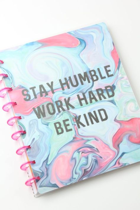 DIY Happy Planner Covers (+Free Printable Covers) - A Country Girl's Life Planner Cover Ideas, Happy Planner Free Printable, Work Hard Stay Humble, Happy Planner Cover, Daily Planner Printables Free, Weekly Planner Free Printable, Happy Planner Printables, Planner Tabs, Country Girl Life