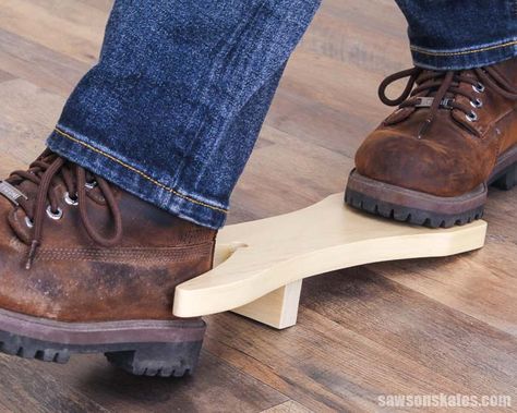 DIY Boot Jack (Wooden Shoe Remover Plans) | Saws on Skates® Boot Jack Pattern, Boot Jack, Wooden Shoe, Wooden Shoes, Free Plans, Woodworking Plans Free, Saws, Your Shoes, Wooden Diy