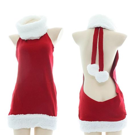 White Turtleneck Dress, Christmas Lamb, Xmas Costumes, Backless Sweater, Loose Jumper, Christmas Miracle, Red Fur, Miracle Baby, Anime Christmas