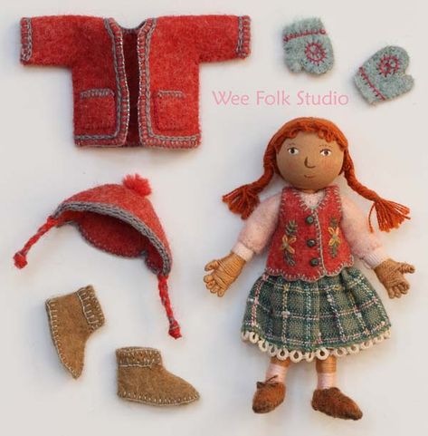 Wee Folk Studio, Salley Mavor, Bendy Doll, Folk Doll, Clothespin Dolls, Pin Doll, Tiny Dolls, Waldorf Dolls, Fairy Dolls