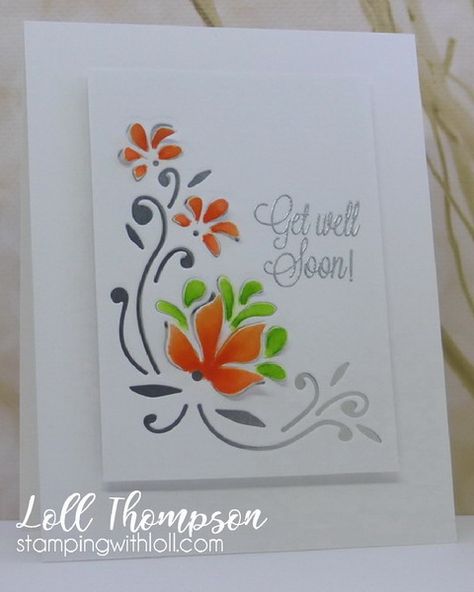 Get Well Soon Get Well Soon Cards Diy Watercolor, Get Well Soon Cards Diy, Cascading Card, Get Well Soon Cards, Cardmaking Techniques, Penny Black Cards, Get Well Soon Card, Owl Punch, Black Cards