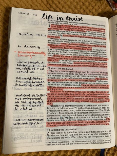 1 John Bible Journaling, John Bible Journaling, Bible Plans, Christian Notes, John Bible, Bible Summary, Bible Journal Notebooks, Gospel Bible, Bible Drawing