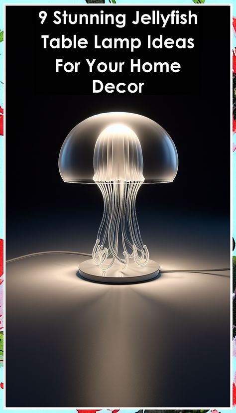 Looking to add a touch of whimsy to your home decor? Check out these 9 stunning jellyfish table lamp ideas that will light up any room with their unique and mesmerizing designs. From elegant glass to colorful LED options, these jellyfish-inspired lamps are sure to make a statement in your living space. Illuminate your home with the enchanting glow of these beautiful jellyfish table lamps today! Jellyfish Lamp, Lighting Inspiration, Jellyfish, Lighting Fixtures, Light Up, Elegant Design, Easy Diy, Diy Home Decor, Home Diy