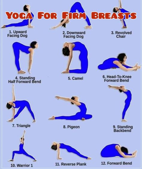 Yoga For Firm Breasts, Health and fitness tips Breast Firming Exercises, 30 Day Workout Plan, Morning Yoga Flow, Yoga Routine For Beginners, Morning Yoga Routine, Yoga Poses Advanced, Breast Workout, Daily Yoga Workout, Quick Workout Routine