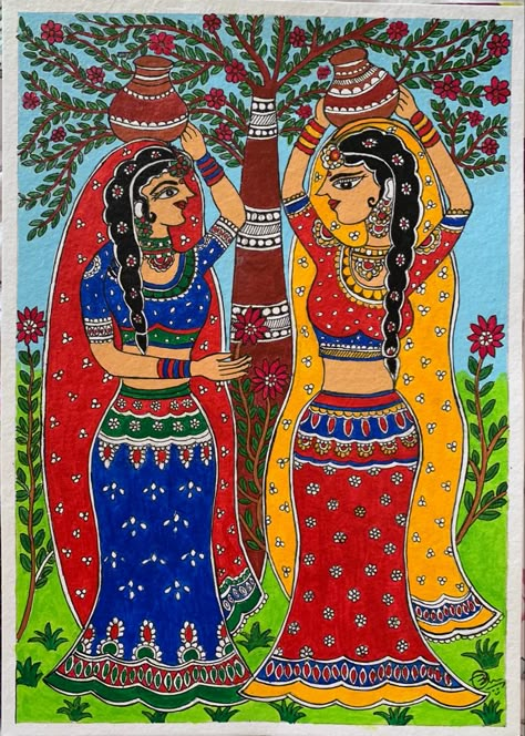 Acrylic painting on handmade A4 size paper Painting Human Figures, Cat Breeds Chart, A4 Size Paper, Kalamkari Painting, Buddha Art Painting, Human Figures, Diy Journal Books, Painting Human, Madhubani Art