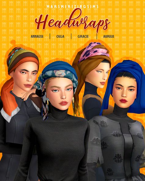 HEADWRAPS Set (Public Jan 6th) | Patreon Sims 4 Dresses, Best Sims, Hot Swimwear, Sims 4 Cc Finds, Ts4 Cc, Ways To Communicate, Beach Ready, Sims 4 Cc, Sims 4 Custom Content