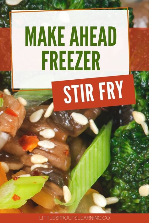 Stir fry is a really tasty healthy meal that comes together in just a few minutes. With this make ahead freezer stir fry, you can keep it on hand even more easily. Freezer Stir Fry, Vegetable Stir Fry Recipe, Veggie Snacks, Freezer Meal Prep, Tasty Meat, Vegetable Carving, Beef Stir Fry, Veggie Stir Fry, Tasty Healthy