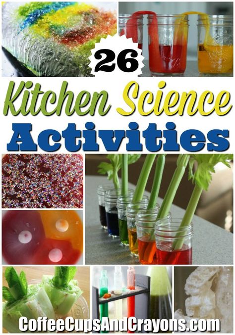 26 kitchen science activities! Fun way to play and teach science this summer! Kitchen Science Experiments, Boredom Busters For Kids, Kitchen Science, Diy Science Experiments, Camping Kitchen, Diy Science, Science Activities For Kids, Cool Science Experiments, Kindergarten Science