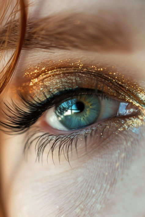 Constellation Eyeshadow Ideas For Hooded Eyes Hooded Eye Bridal Makeup, Celestial Makeup Looks, Gold Goddess Makeup, Elopement Makeup, Makeup Hooded Eyes, Hooded Eyelids, Goddess Makeup, Eyeshadow Ideas, Galaxy Eyes