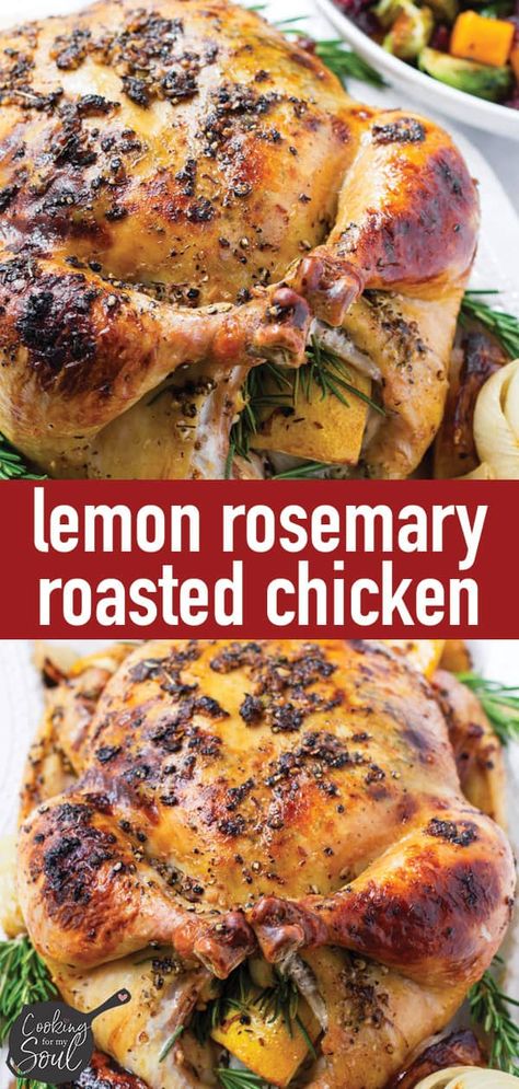 Whole Chicken Recipes Oven, Rosemary Roasted Chicken, Lemon Roasted Chicken, Easy Roast, Chicken With Lemon, Lemon Rosemary Chicken, Easy Roast Chicken, Oven Chicken Recipes, Whole Chicken Recipes