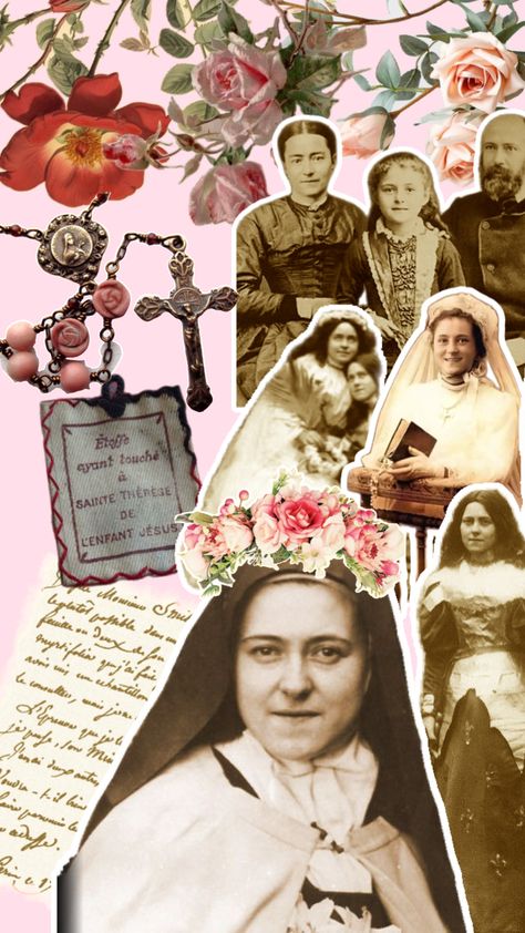 St. Therese of Lisieux #catholic #catholicism #saints #sttherese #stthereseoflisieux St Therese Of Lisieux, St Therese, Collage