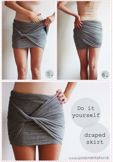 Diy Drapes, Dog Food Station, 4 Strand Braids, Diy Pants, Fashion Tutorial, Draped Skirt, Clothing Hacks, Summer Skirts, Fabric Shop