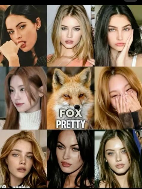 Lisi makijaż fox pretty Fox Face Shape Korean, Fox Style Makeup, Snake Pretty Face Type, Fox Pretty Aesthetic, Fox Beauty Aesthetic, Animal Type Makeup, Animal Types Of Pretty, Fox Face Type Korean, Dog Beauty Face Type Makeup