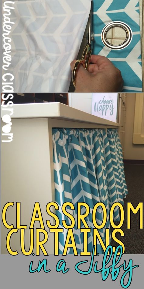 Undercover Classroom is a blog about meaningful teaching behind closed doors. Classroom Curtains, Classroom Shelves, Classroom Window, Classroom Hacks, Classroom Makeover, Classroom Storage, New Classroom, Classroom Door, Classroom Setup