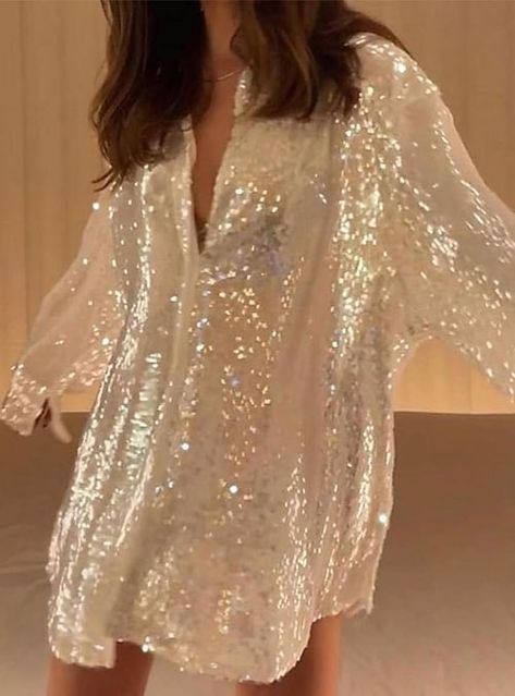 Glitter Blouse, Sequins Blouse, Sequin Blouse, Sequin Shirt, Cindy Crawford, Women Long Sleeve Tops, Dress Shirts For Women, Womens Long Sleeve Shirts, Short Mini Dress