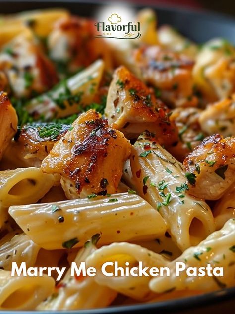 Flavorful side | Marry Me Chicken Pasta | Facebook Merry Me Chicken Pasta Recipe, Marry Me Chicken Pasta, Marry Me Chicken, Pasta Ingredients, Chicken Pasta Recipes, Boneless Skinless Chicken, Boneless Chicken Breast, Rigatoni, Pasta Recipe