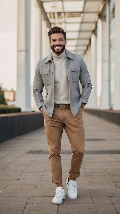 Men Outfits Casual Fall, Smart Casual Man Outfits, Men’s Casual Outfits Street, Mens Clothing Styles Casual Outfits For Men Autumn 2024, Casual Male Outfits, Well Dressed Men Casual, Fall Outfits For Men, Turtleneck Outfits, Chic Fall Outfit