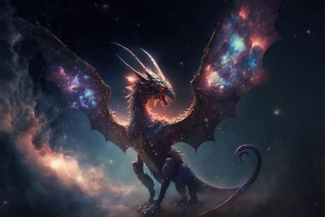 Space Dragon Fantasy Art, Star Dragon Fantasy Art, Cosmic Dragon Fantasy Art, Dragon God Fantasy Art, Cosmic Dragon Art, Space Dragon Art, Dragon God Art, Prismatic Dragon, Astral Dragon