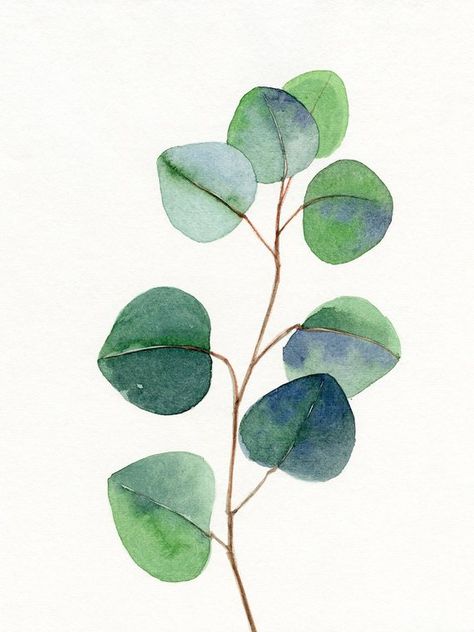 Wall Art Sage Green, Botanical Watercolor Painting, Sage Green Leaves, Modern Botanical, Farmhouse Art, Botanical Watercolor, Green Wall Art, Painted Leaves, Watercolor Art Prints