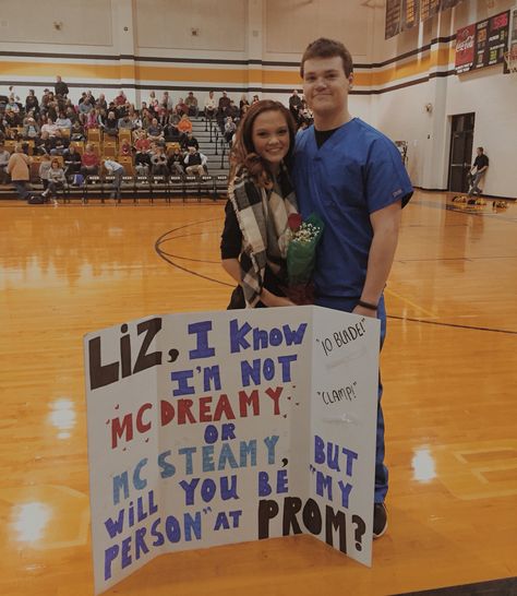 Greys Anatomy Homecoming Proposal, Hoco Proposals Ideas Greys Anatomy, Greys Anatomy Promposal Ideas, Greys Anatomy Hoco Proposal, Greys Anatomy Room Decor, Greys Anatomy Promposal, Cute Promposals, Dance Proposals, Prom Proposals