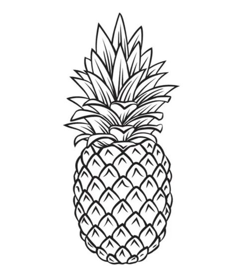 Pineapple Outline, Pineapple Clipart, Random Sketches, Color Worksheets, Punch Needle, Pineapple, Arts And Crafts, Clip Art, Fruit