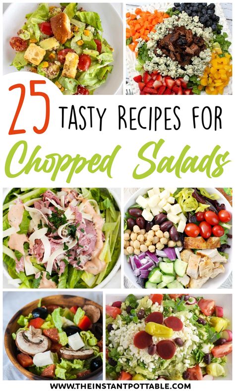 Chopped Salad Ingredients, Diy Chopped Salad Kit, Chop Salad Meal Prep, Big Chopped Salad, Chop Salad Ideas, Chopped Chef Salad, Chopped Salads Healthy, Chopper Salad Recipes, Sub Chopped Salad