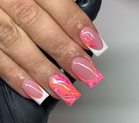 Hoilday Nails, Acrylic Dip Nails, Rave Nails, Holiday Acrylic Nails, Acrylic Nails Nude, Neon Acrylic Nails, Gel Toe Nails, Simple Gel Nails, Summery Nails