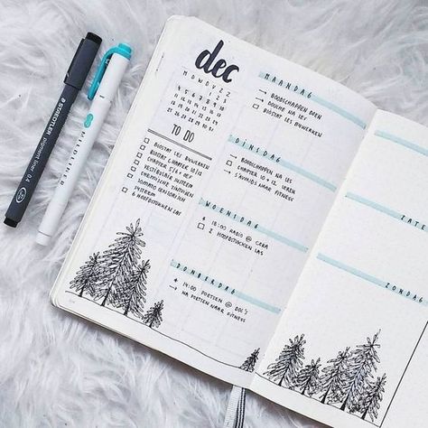 Journal D'inspiration, Weekly Log, December Bullet Journal, Bullet Journal 2019, Bullet Journal Notes, Bullet Journal Weekly, Ideas Journal, Bullet Journal Weekly Spread, Bullet Planner