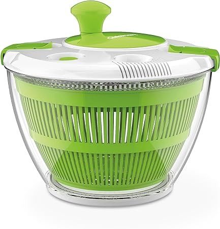 Amazon.com: Cuisinart Large Spin Stop Salad Spinner- Wash, Spin & Dry Salad Greens, Fruits & Vegetables, 5qt, CTG-00-SAS1: Home & Kitchen Salad Spinners, Large Salad, Salad Greens, Salad Spinner, Vegetable Chopper, Cooking Utensils Set, Green Fruit, Green Vegetables, Side Salad