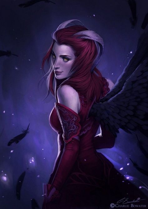 Erinyes Charlie Bowater, Roleplay Characters, Dungeons And Dragons Characters, Angels And Demons, Arte Fantasy, Digital Art Girl, Fallen Angel, An Angel, Fantasy Artwork