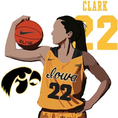 Funny Basketball Pictures, Clark The Shark, Iowa Basketball, Basketball Room, Iowa Hawkeye, Basketball Wall, Caitlin Clark, Basketball Funny, Basketball Wallpaper