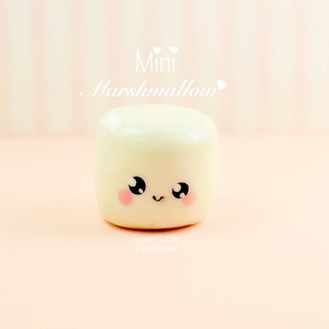 Marshmallow Kawaii Charm Polymer Clay Miniature Food Jewelry Handmade by Sweet Clay Creations Marshmallow Kawaii, Cute Clay Ideas, Kawaii Marshmallow, Clay Miniature Food, Cute Marshmallows, Polymer Clay Miniature, Polymer Clay Kawaii, Miniature Food Jewelry, Kawaii Diy