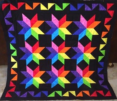 Neon Quilt, Rainbow Quilts, Mini Quilt Patterns, Barn Art, Rainbow Quilt, Quilting Frames, Star Quilt Patterns, Colorful Quilts, Traditional Quilts