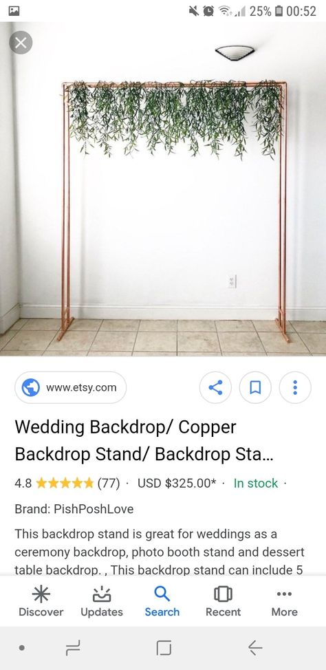 Stand For Backdrop, Diy Pvc Pipe Backdrop, Photo Booth Stand, Photo Backdrop Stand, Creative Elements, Diy Photo Backdrop, Copper Diy, Copper Frame, Hall Decor