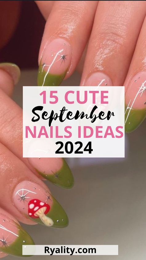 These are the cutest september nails fall 2024! August Nail Designs 2024, September Nail Colors 2024, Sept Nails, September Nails Art, Subtle Nail Art, Neon Green Nails, Metallic Nail Art, Fall Nail Ideas, Confetti Nails