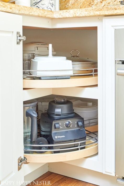 For years, I didn't know what to Do With Our Corner, Lazy Susan. I failed many times to organize this part of our kitchen. It took a few attempts at what to store in my lazy Susan, and I finally figured out what worked best. The solution is an easy one, and I share why it works. Organizing Lazy Susan Cabinet, Lazy Susan Cabinet Ideas, Kitchen Lazy Susan Ideas, Lazy Susan Storage Ideas, Organize Lazy Susan Cabinet, Lazy Susan Kitchen Cabinet, Corner Lazy Susan, Lazy Susan Cabinet Organization, Lazy Susan Corner Cabinet