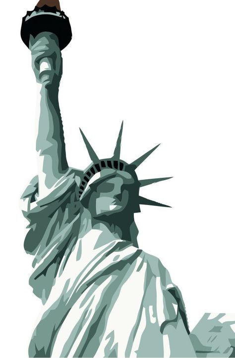 New York Background, Statue Of Liberty Drawing, Statue Of Liberty New York, Wpap Art, Liberty New York, The Statue Of Liberty, New York Art, Cartoon Drawing, Mural Art