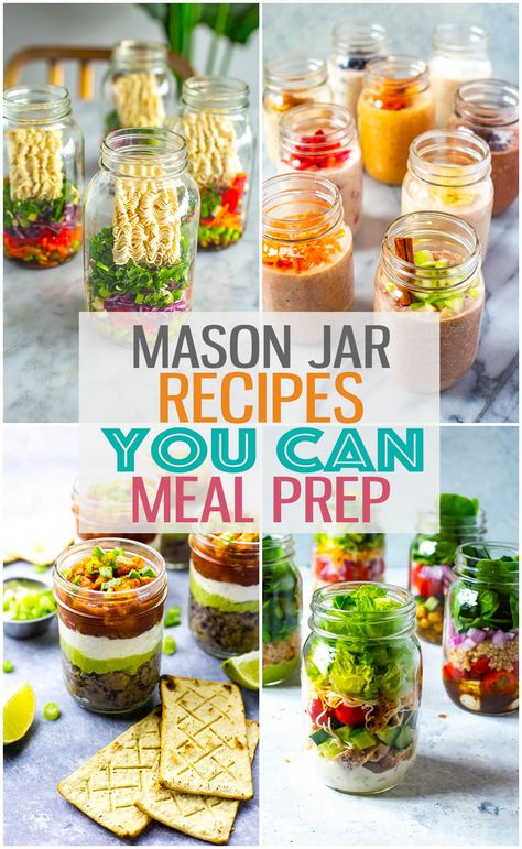 20 Mason Jar Recipes Perfect for Meal Prep - The Girl on Bloor Yogurt Parfait Mason Jar, Meal Prep Mason Jars, Mason Jar Breakfast Recipes, Soup Jars, Jar Meal Prep, Mason Jar Soup, Vegetarian Minestrone Soup, Mason Jar Meal Prep, Mason Jar Breakfast