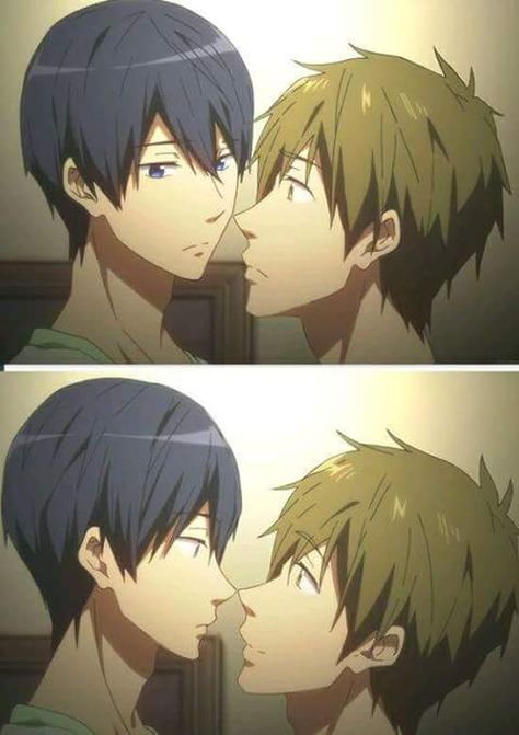 Aww cute Makoto x Haru Free! Anime Makoto, Haru X Makoto, Makoto X Haru, Haru And Makoto, Free Makoto, Swimming Anime, Makoto Tachibana, Haruka Nanase, Free Eternal Summer