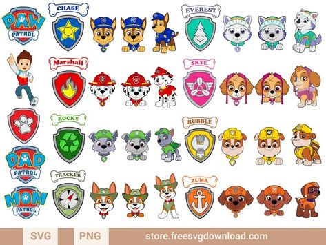 Paw Patrol Svg, Punk Disney Princess, Everest Paw Patrol, Punk Disney, Marshall Paw Patrol, Valentine Day Boxes, Mickey Mouse Head, Harry Potter Christmas, Mickey Christmas