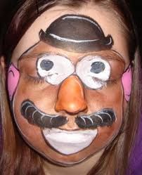 MR POTATOE HEAD Full Face Painting Ideas, Toy Story Face Paint, Funny Face Paint, Easy Face Painting Designs, Miki Mouse, Potato Face, Hello Kitty Makeup, Mr Potato Head, Mr Potato