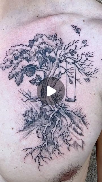 Robert McCollum on Instagram: "Oak tree with swing, a piece in tribute to my client’s home town and father. #theroseandthornclt #nctattoos #nctattooers #tattoo #oaktreetattoo #lineworktattoo #blackworktattoo" Oak Tree Tattoo, Line Work Tattoo, Home Town, Oak Leaves, Tree Tattoo, March 21, Blackwork Tattoo, Oak Tree, Tattoos